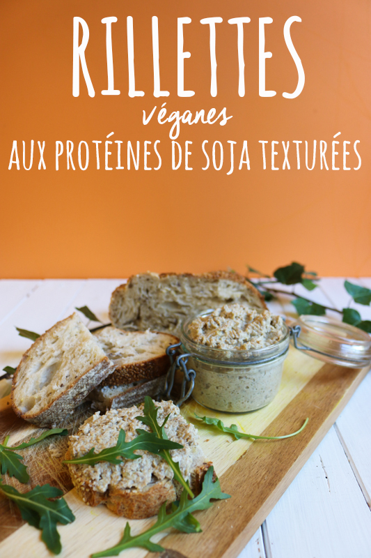 recette de rillettes vegan de protéines de soja texturées