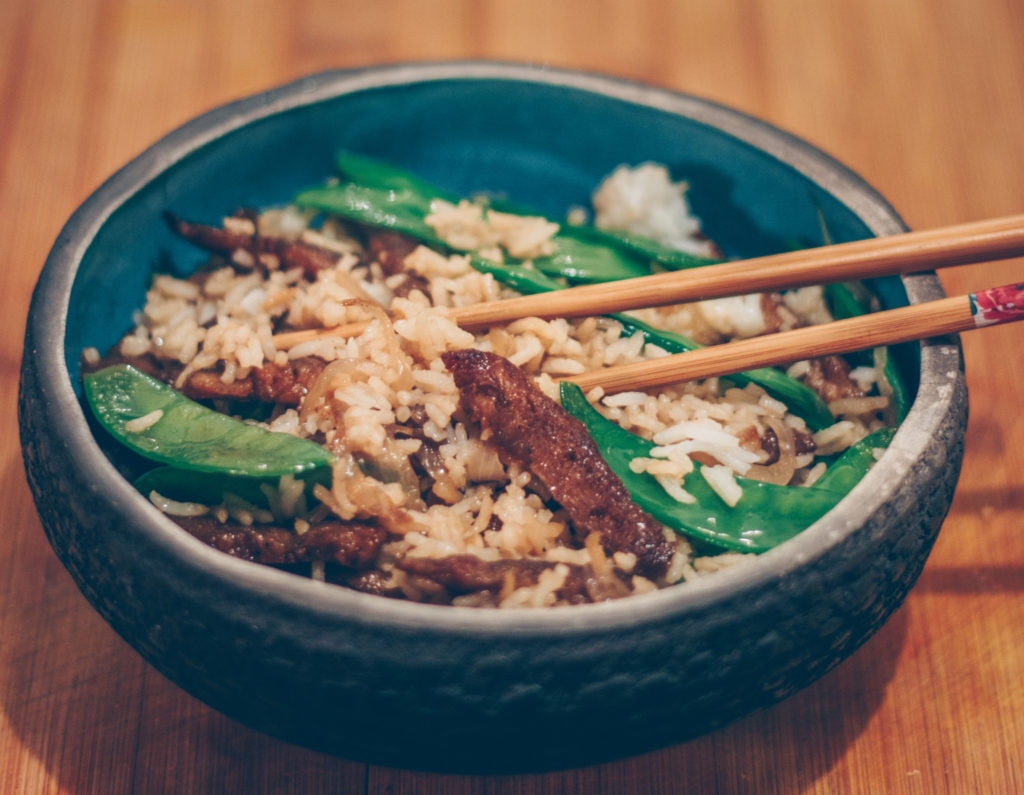 recette riz sauté vegan protéines de soja