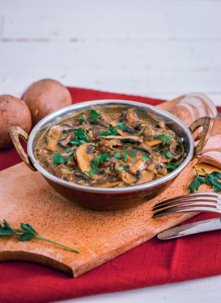 recette curry indien champignon vegan
