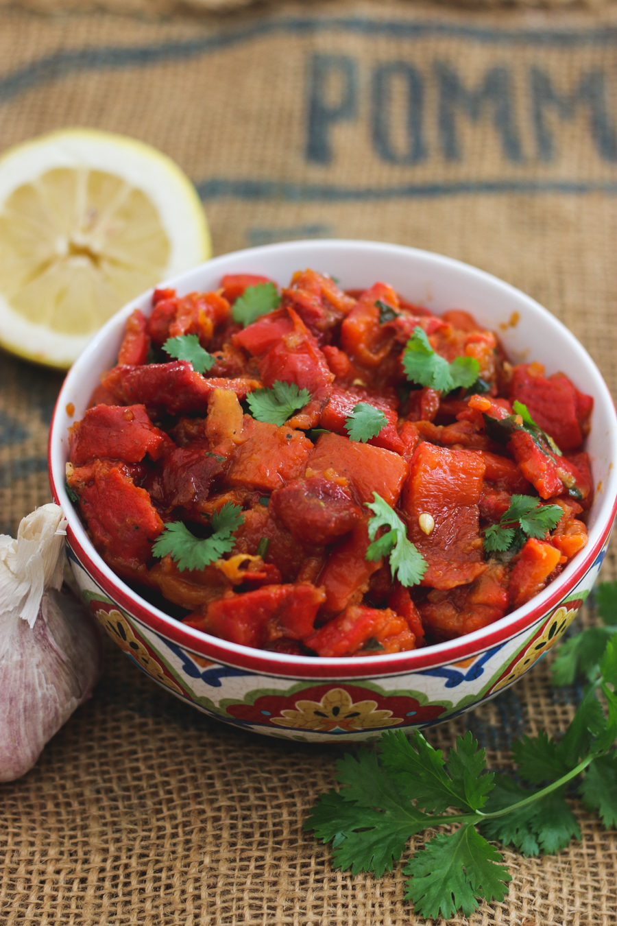 Salade de poivrons grillés à la marocaine Rose Citron