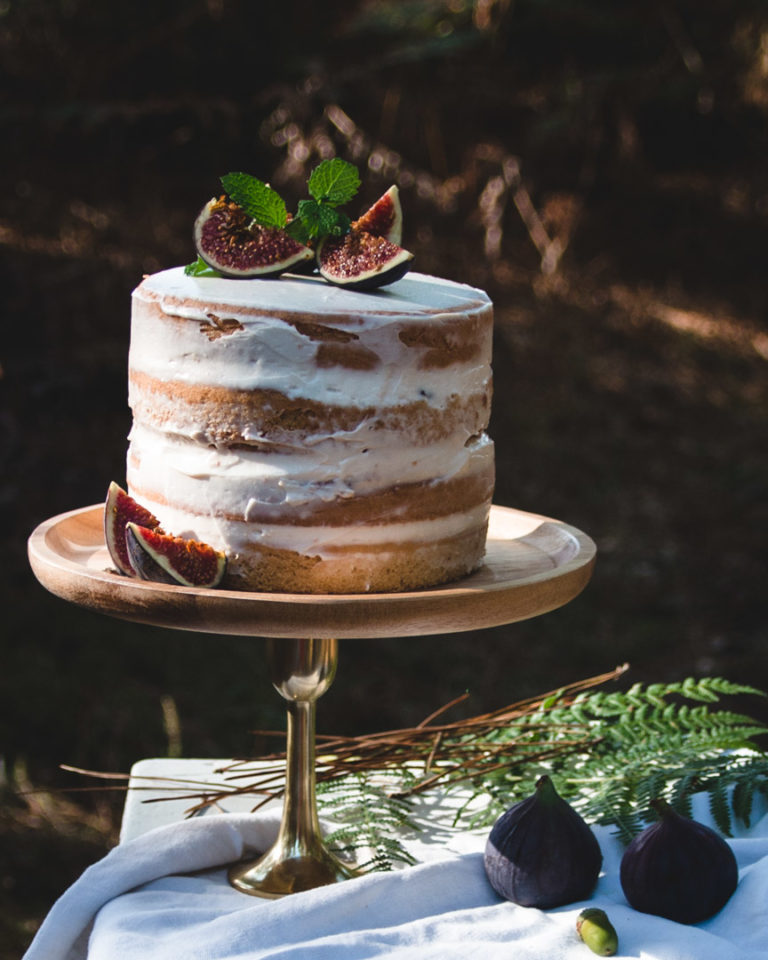 Naked Cake Vegan Aux Figues Rose Citron