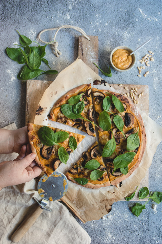 recette pizza automne vegan