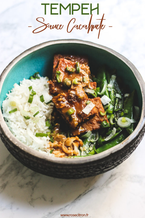 Tempeh à la sauce cacahuète {vegan} Rose Citron