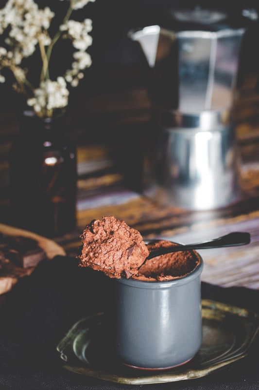 recette mousse chocolat café vegan aquafaba