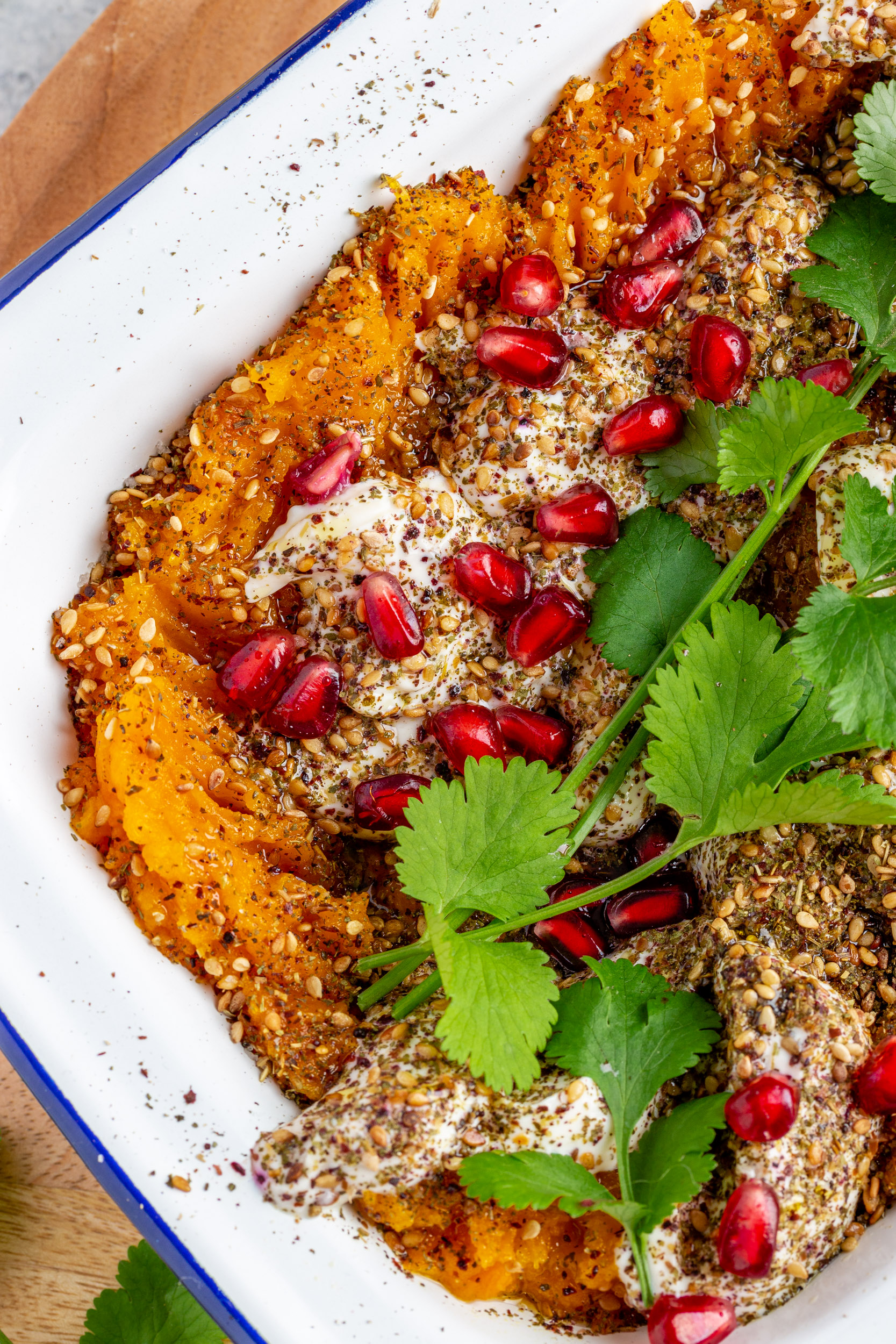 Dés de butternut rôtis au four au Zaatar (thym et sésame)